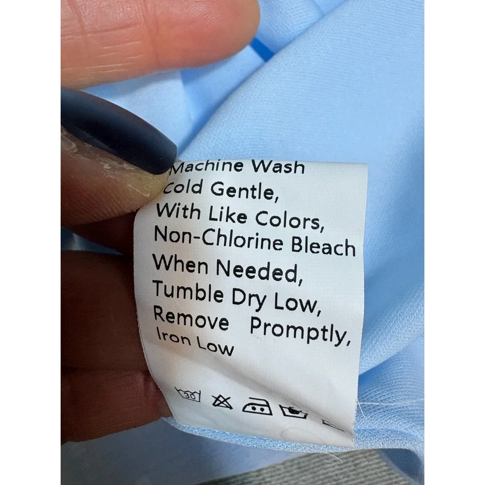 Womens Maxi Dress Blue Smocked Puff Sleeves Tiered Dress Cottagecore S NWT - Picture 11 of 16